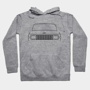 Wartburg 353 Knight vintage car black outline graphic Hoodie